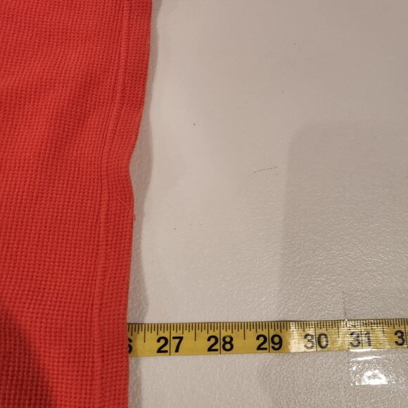 Lauren Ralph Lauren Mens Orange Sleepwear Thermal Long Sleeve Shirt Size Large - Picture 7 of 9